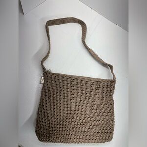 Jacqueline Ferrar Tan vintage Crochet Shoulder Bag